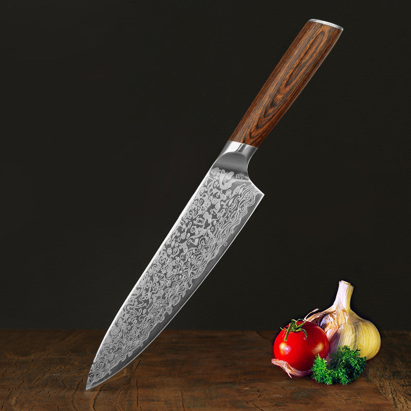 Leather Steel Kitchen Stainless - Premium Knife Set